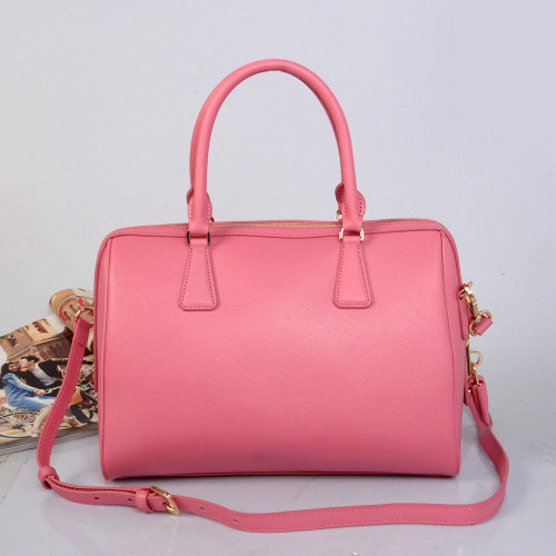 2014 Prada Saffiano Leather Two Handle Bag BN2780 pink for sale